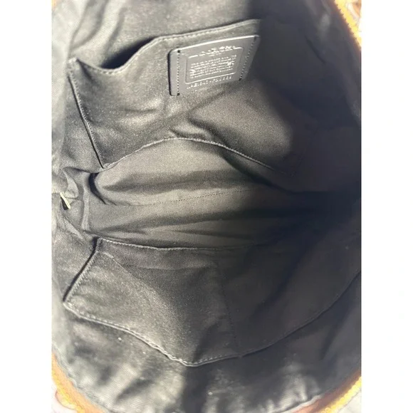 Coach Kelsey Signature Black Canvas Double Handles Zipper Satchel Bag - Picture 10 of 17